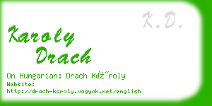 karoly drach business card